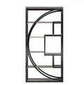 LUXEYARD 70.47InchHeight Industrial 5Tier Vintage Gray Etagere Bookshelf with 8 Open Shelves Organizer for Living Room Bedroom